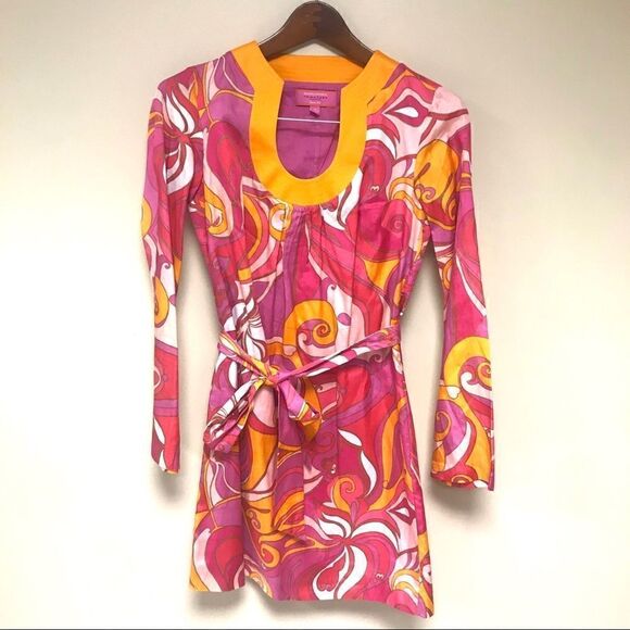 Trina Turk collection bright patterned dress size 0 - Picture 1 of 7